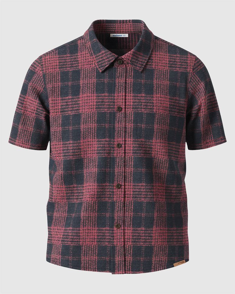 Camisa Infantil Menino Manga Curta Xadrez Em Tricoline Malwee Kids