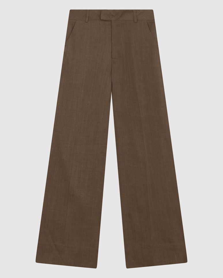 Calça Feminina Pantalona Bolso Funcional Em Tecido Alfaiataria - ENFIM