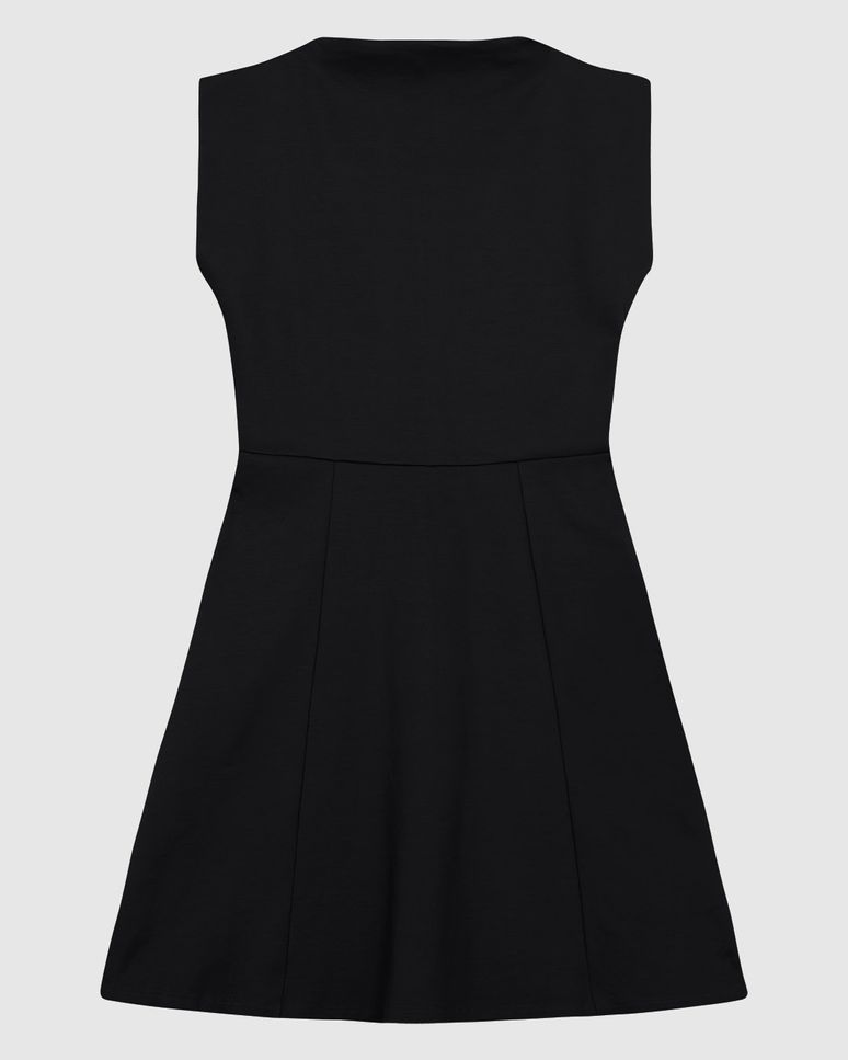 Vestido Feminino Evasê Acinturado Em Malha Interlock - ENFIM