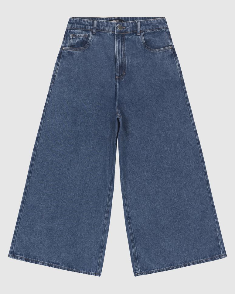 Calça Feminina Pantacourt Em Jeans 100% Algodão - ENFIM