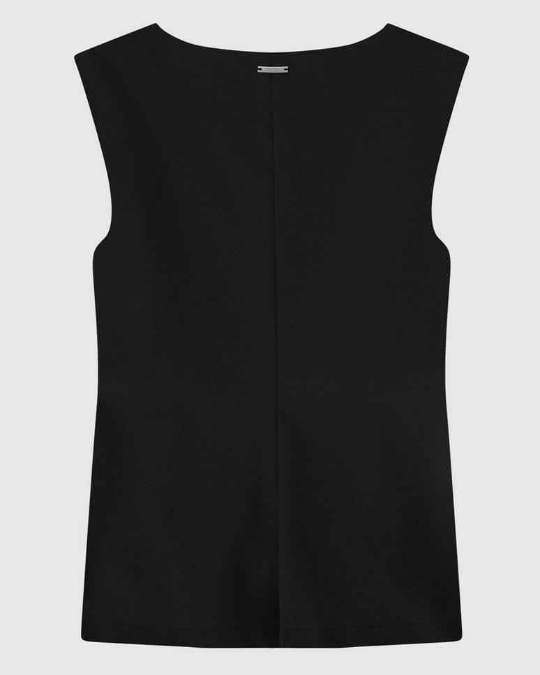 Blusa Feminina Peplum Sem Manga Em Malha Interlock - ENFIM