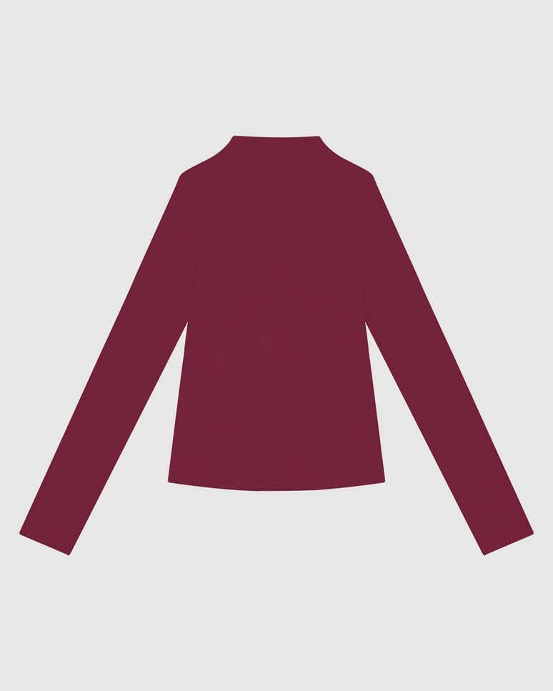 Blusa Justa Feminina Manga Longa Franzido Lateral Malha Conforto Dry - ENFIM