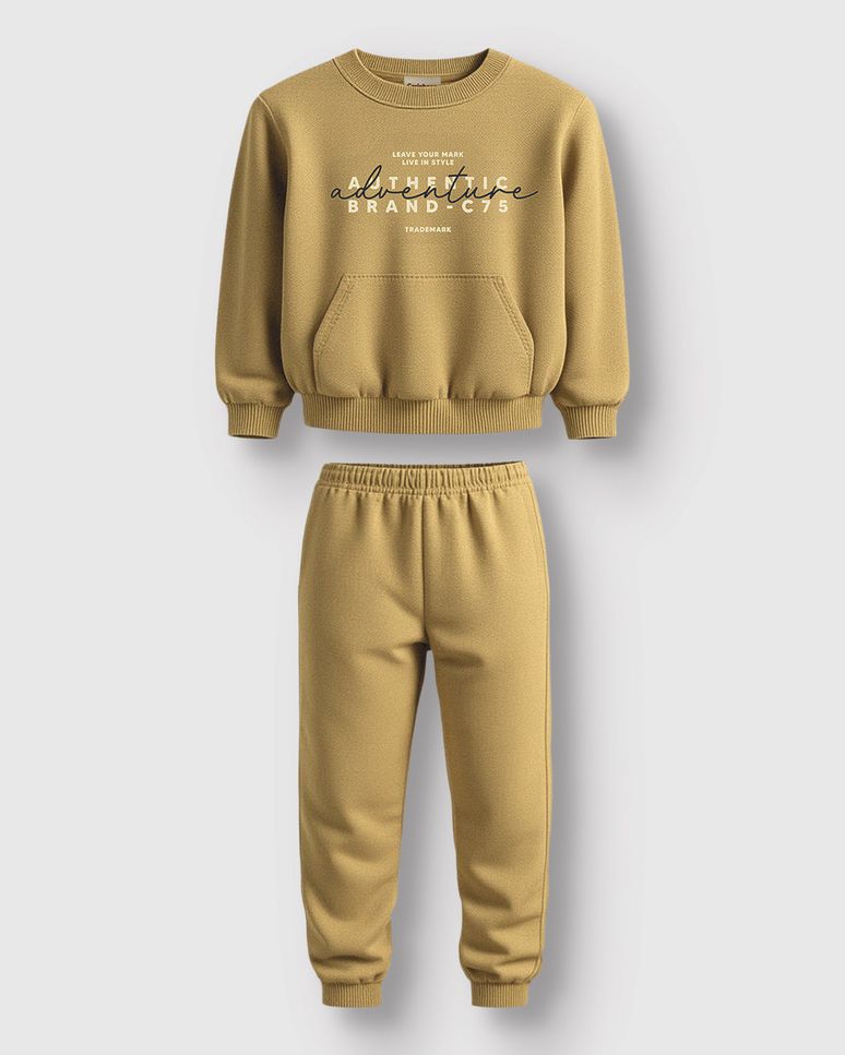 Conjunto Menino Blusão Estampa Lettering E Calça Moletom Sarjado - Carinhoso