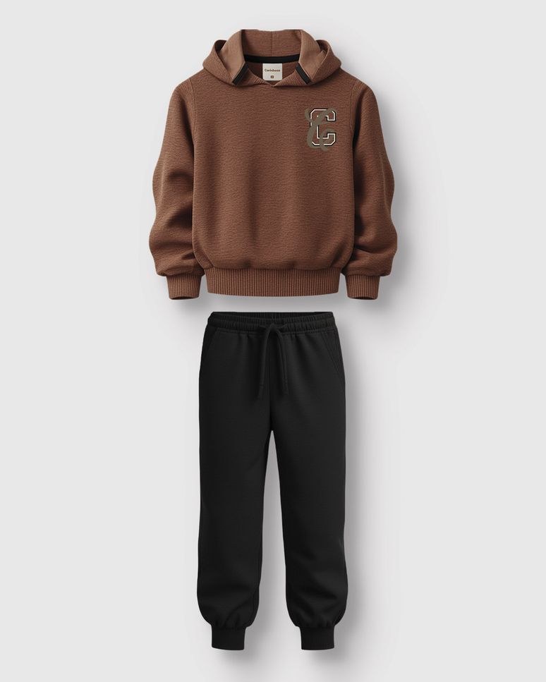 Conjunto Menino Blusão E Calça Em Moletom Flanelado - Carinhoso