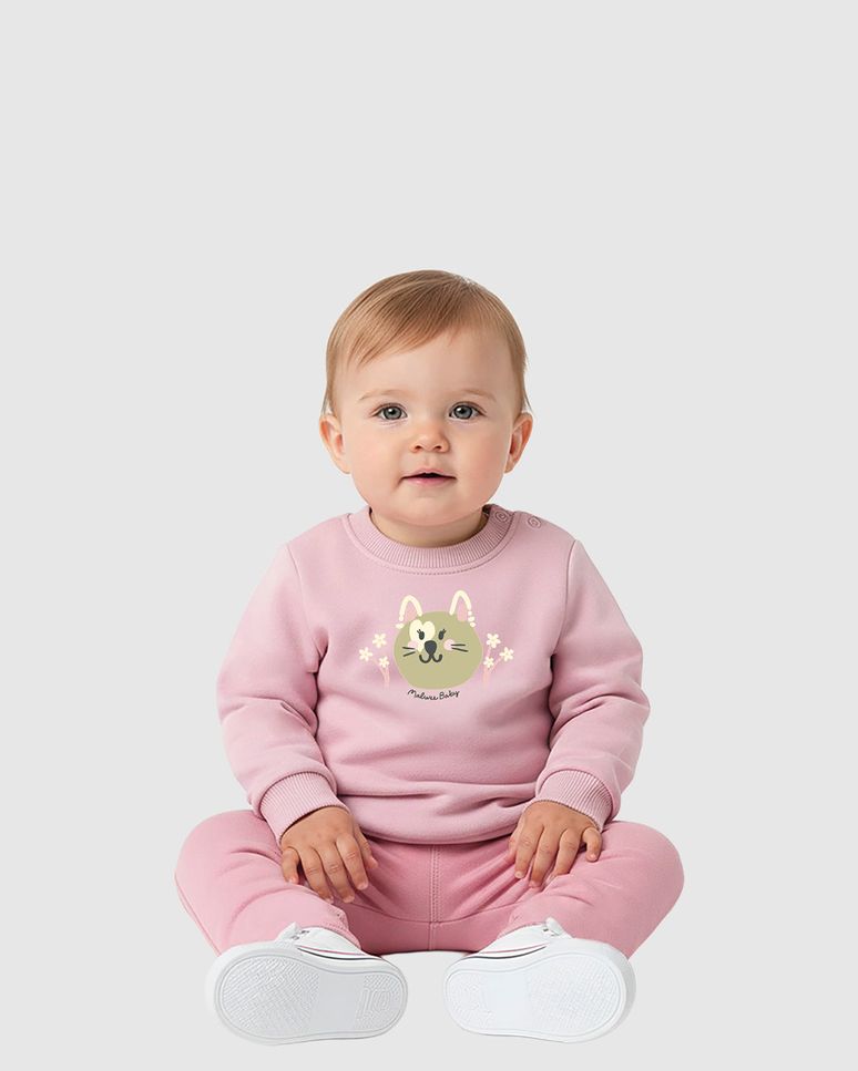 Conjunto Bebê Menina Blusão Estampado E Calça Saruel Malwee Kids