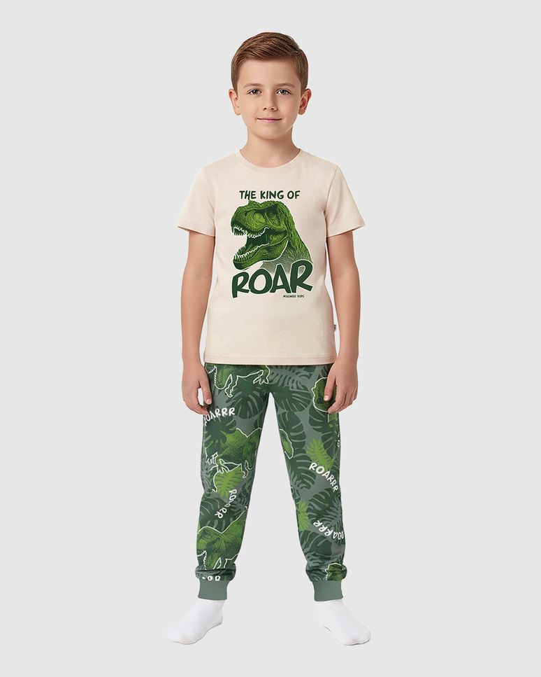 Pijama Infantil Menino The King Of Roar Em Algodão Malwee Kids