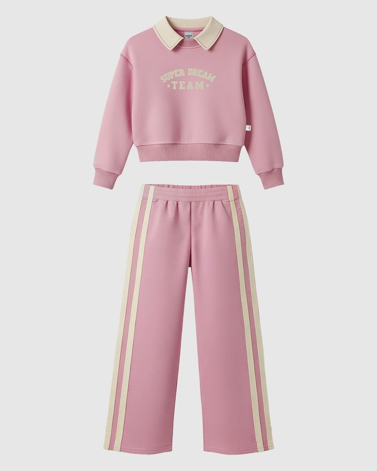 Conjunto Infantil Menina Super Dream Team Em Moletom Flanelado Malwee Kids