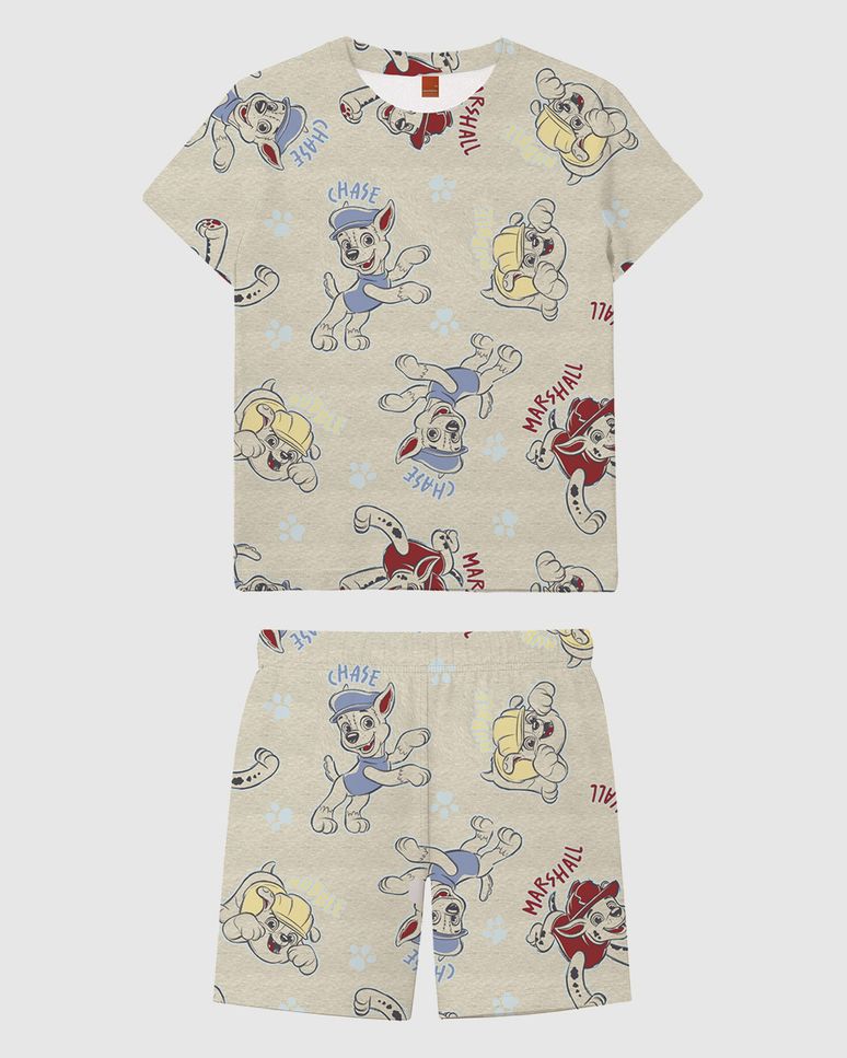 Pijama Infantil Menino Patrulha Canina Estampa Rotativa Em Algodão Malwee Kids