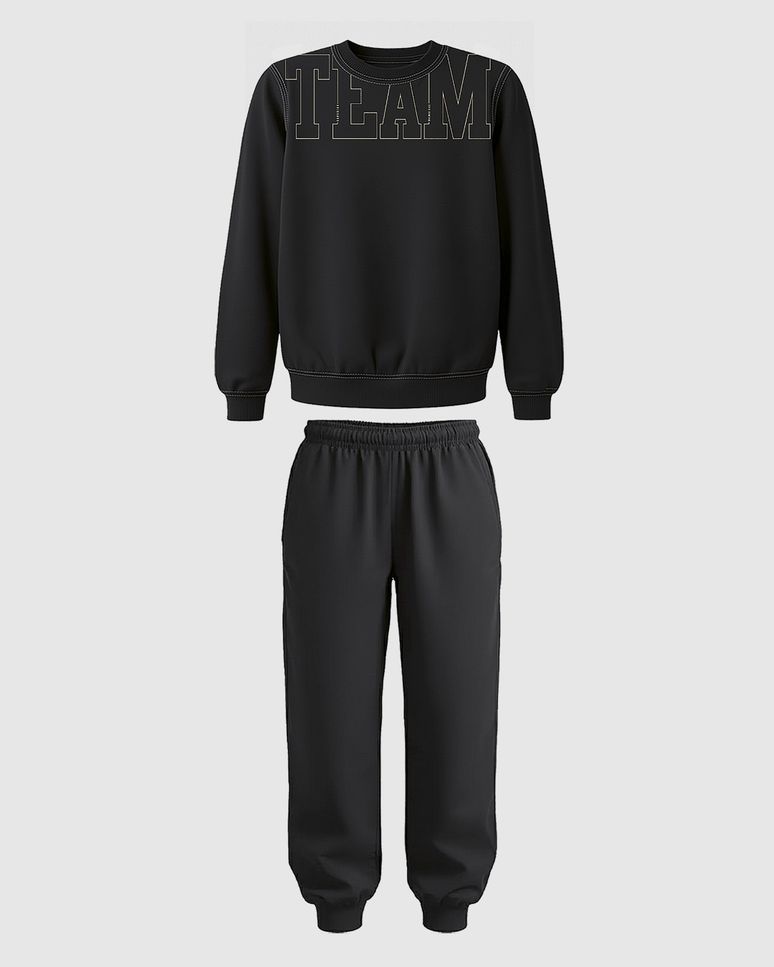 Conjunto Infantil Menino Blusão Estampa Frontal E Calça Em Moletom Malwee Kids