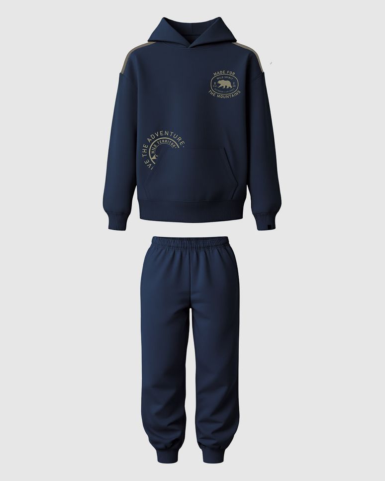 Conjunto Infantil Menino Blusão The Adventure E Calça Em Moletom Malwee Kids