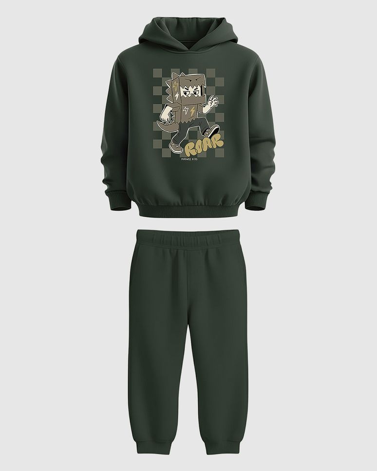 Conjunto Infantil Menino Blusão Estampa Roar Moletom Flanelado Malwee Kids