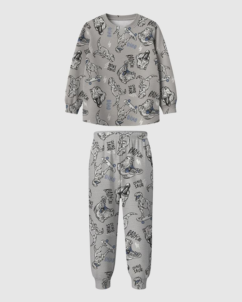 Pijama Longo Infantil Menino Estampado Em Moletom Flanelado Malwee Kids