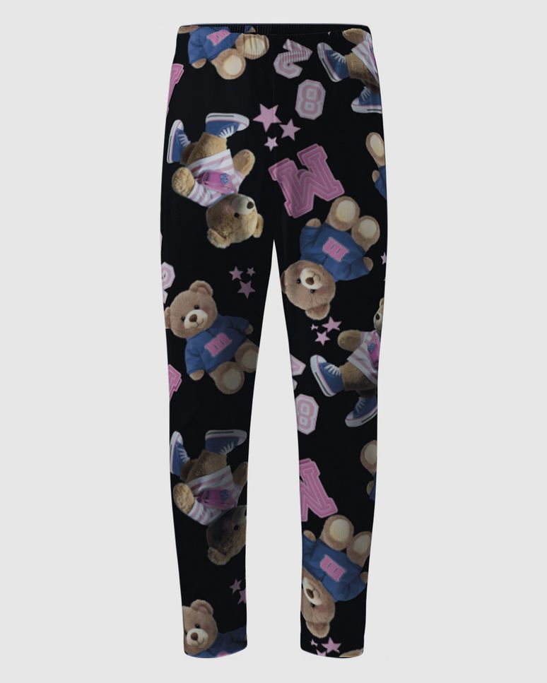 Calça Legging Infantil Estampada Em Algodão Malwee Kids