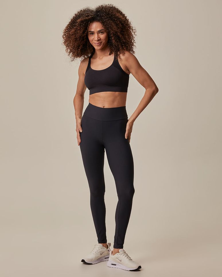 Calça Legging Esportiva Feminina Em Malha Com Proteção UV50+ Malwee Active
