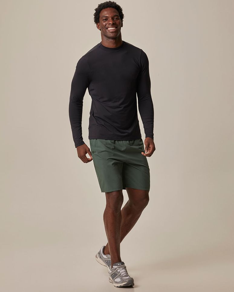 Camiseta Esportiva Masculina Slim Manga Longa Em Malha Dry E Proteção UV50+ Malwee Active