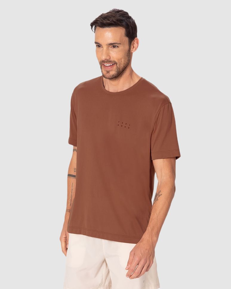 Camiseta Esportiva Masculina Estampa Feel Good Proteção UV Malwee Active