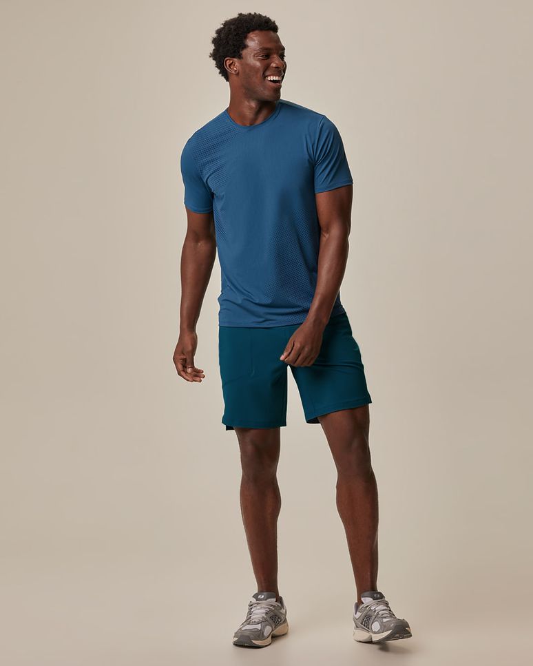 Bermuda Esportiva Masculina Reta Bolso Fecho Zíper Em Double Jersey Malwee Active