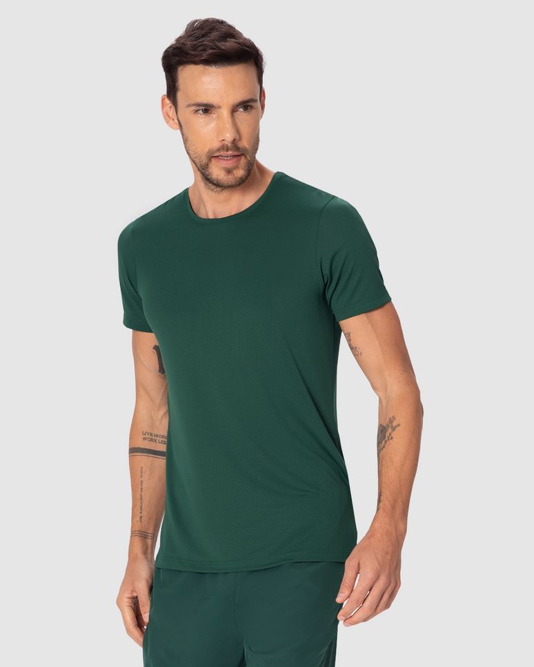 Camiseta Esportiva Masculina Slim Em Malha Dry Malwee Active