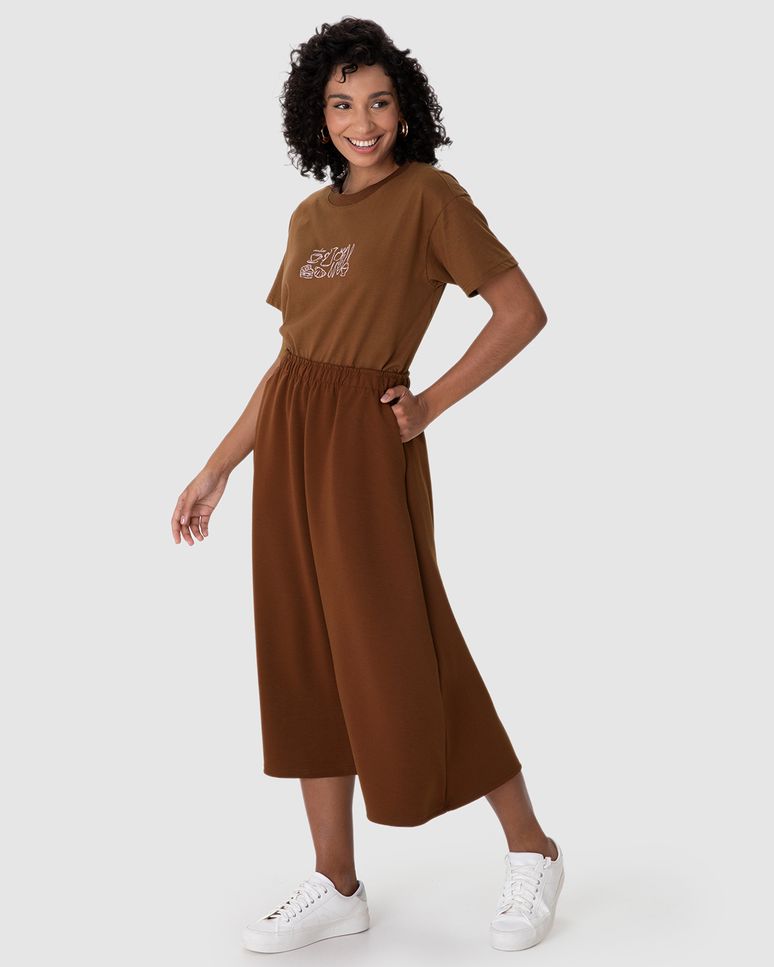 Saia Midi Feminina Bolso Funcional Em Malha Suedine Premium