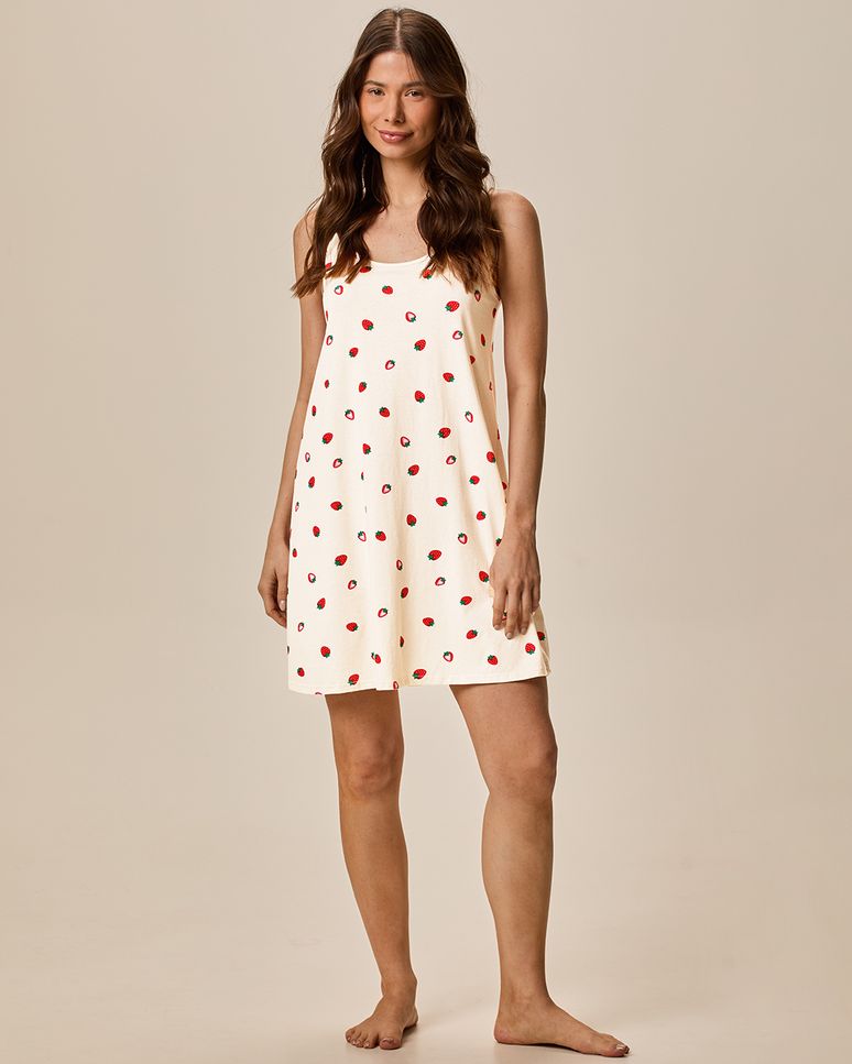 Camisola Feminina Slim Estampada Em Meia Malha 100% Algodão