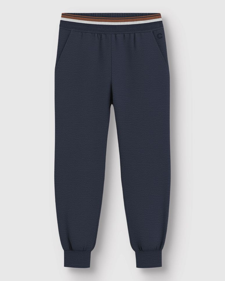 Calça Menino Jogger Cós Retilínea Em Moletom Mesclado Flanelado - Carinhoso