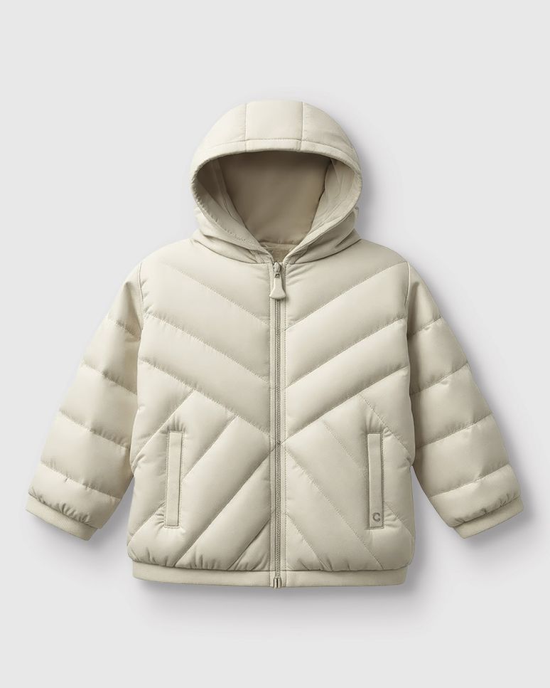 Jaqueta Unissex Puffer Com Capuz Em Tafetá - Carinhoso