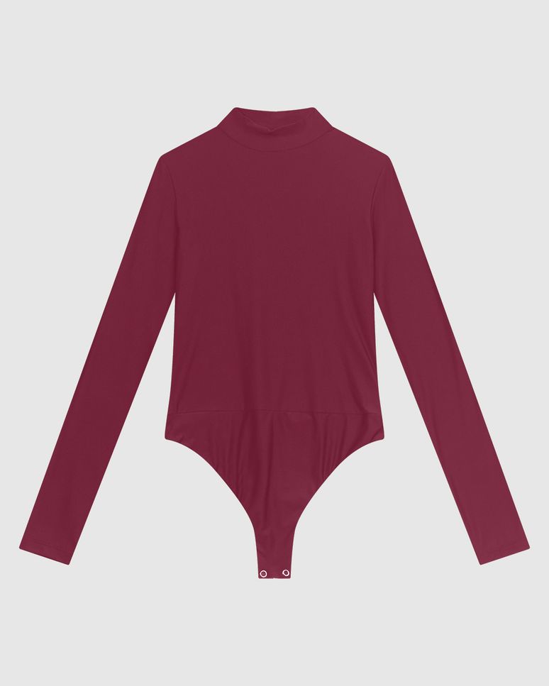 Body Feminino Gola Alta Manga Longa Em Malha Conforto Dry - ENFIM