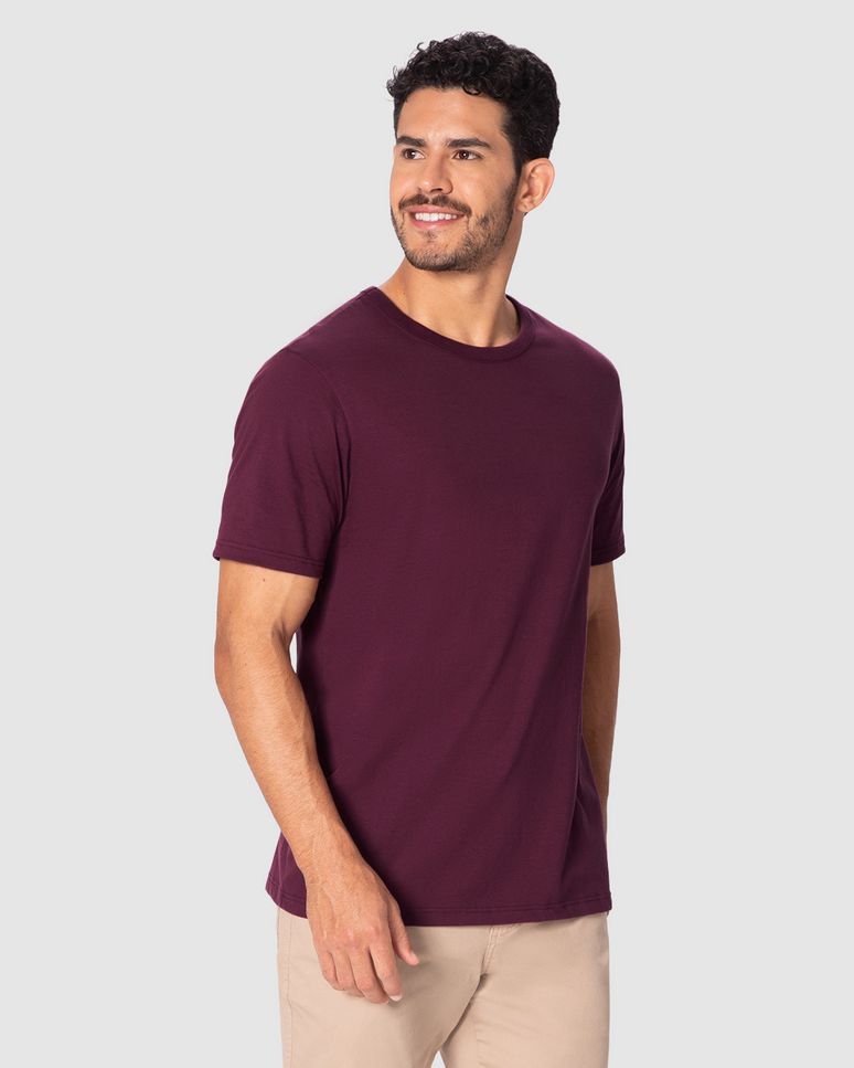 Camiseta Essencial Masculina Etiqueta Estampada Em Algodão