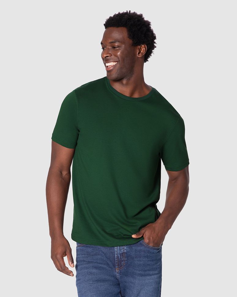 Camiseta Abraço Masculina Etiqueta Estampada Em Malha Comfy Touch