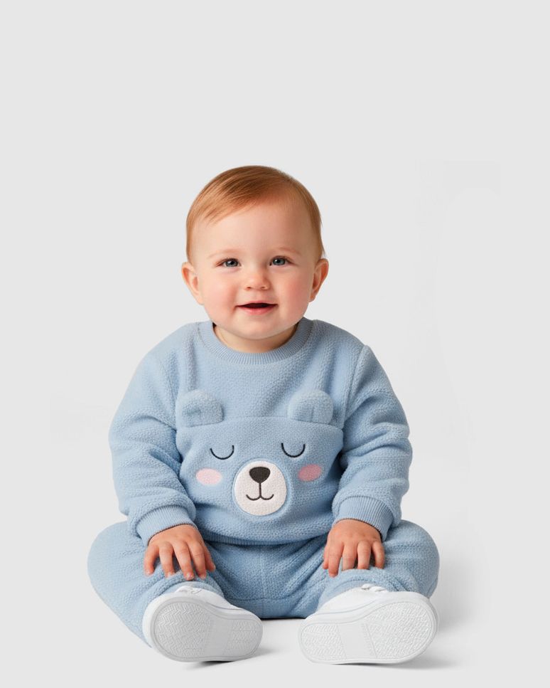 Conjunto Bebê Menino Bordado + Aplique Em Pelúcia Malwee Kids