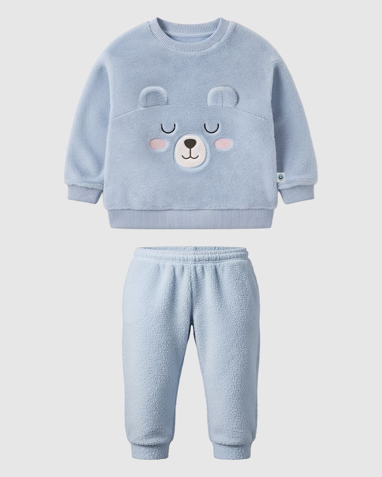 Conjunto Bebê Menino Bordado + Aplique Em Pelúcia Malwee Kids