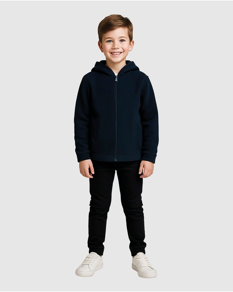Jaqueta Infantil Menino Capuz E Bolso Funcional Malwee Kids PRETO
