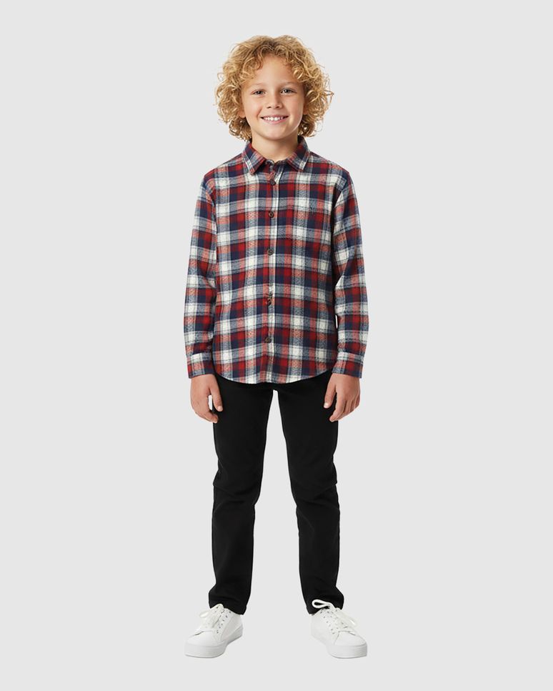 Camisa Infantil Menino Xadrez Em Tricoline Malwee Kids