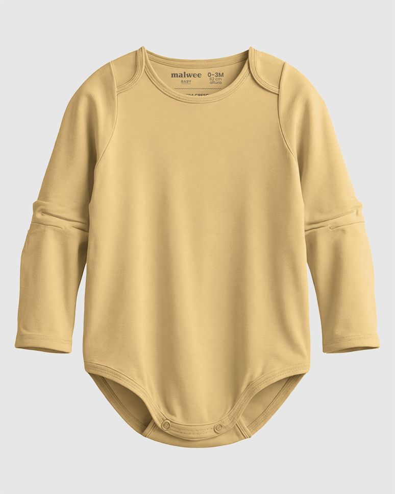 Body Bebê Unissex Manga Longa Repele Líquidos Malwee Kids