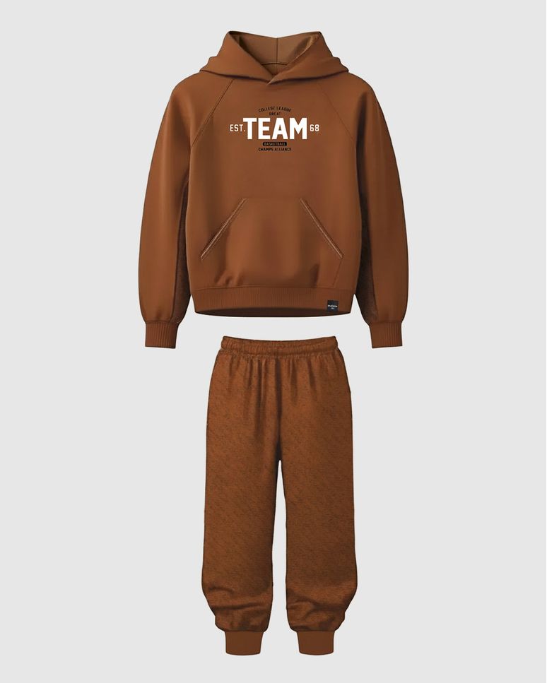 Conjunto Infantil Menino Blusão Com Capuz Bolso Canguru E Calça Malwee Kids