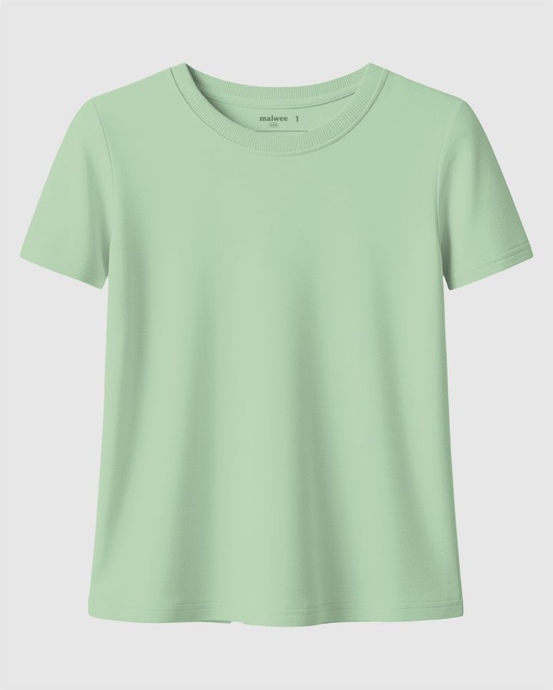 Blusa Infantil Menina Decote Redondo Em Algodão Malwee Kids