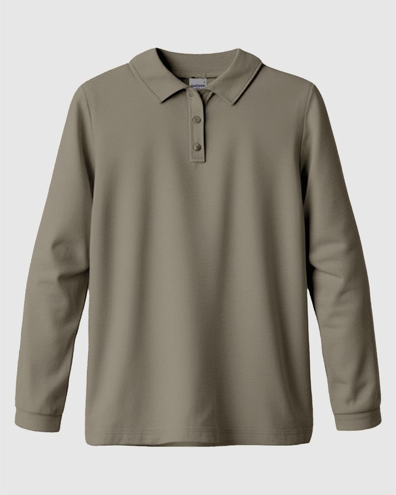Camisa Polo Infantil Menino Manga Longa Em Algodão Malwee Kids