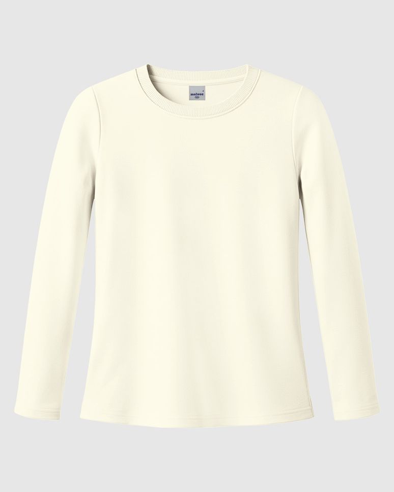 Blusa Infantil Menina Decote Redondo Manga Longa Em Ribana Malwee Kids