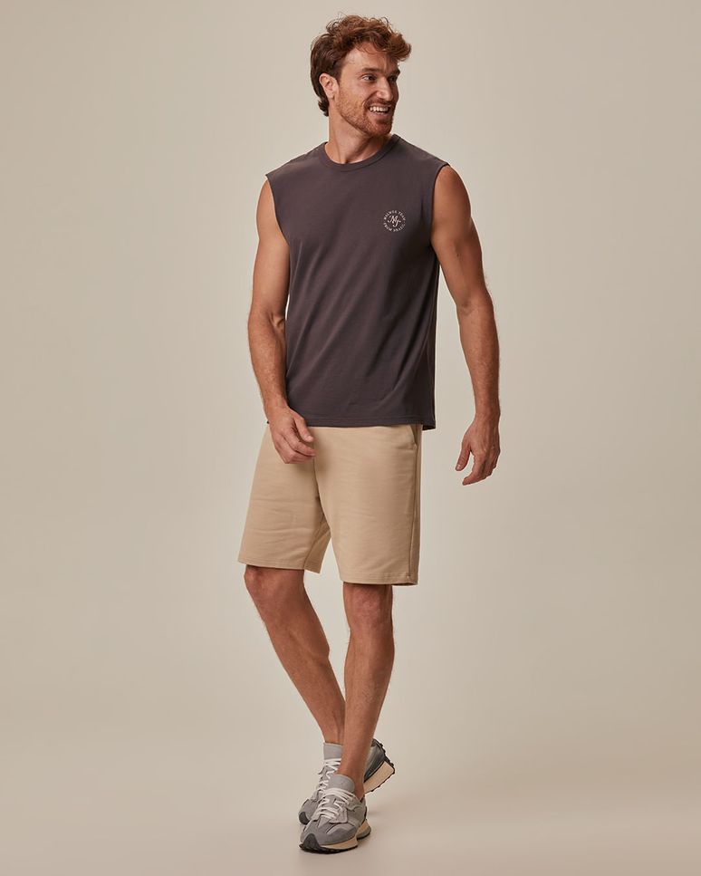 Regata Masculina Machão Alça Larga Estampada Em Algodão