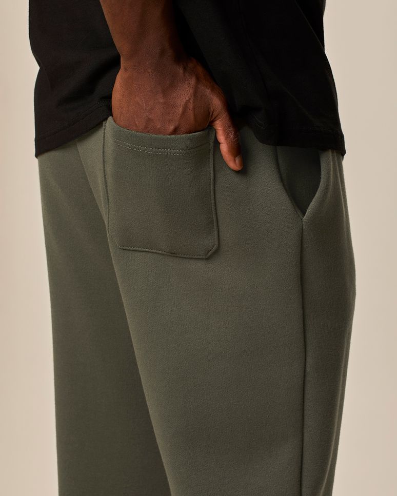 Calça Masculina Abraço Cadarço Interno Em Moletom Comfy Touch Flanelado