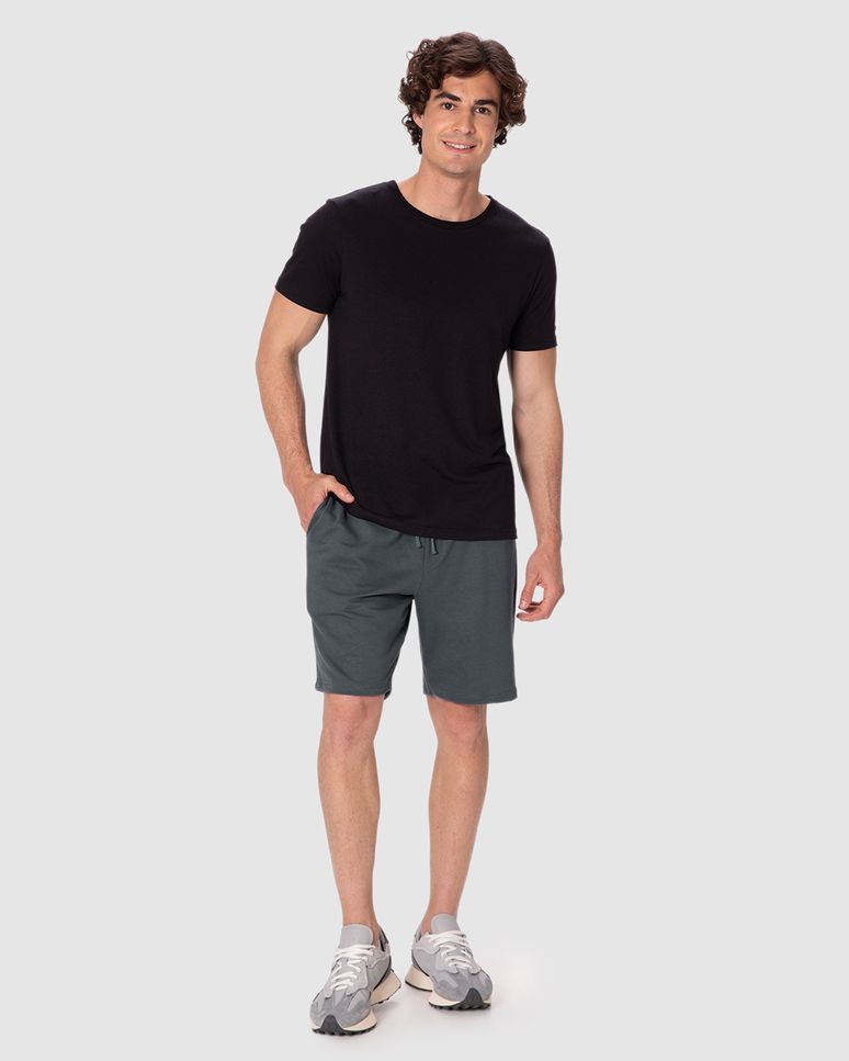 Bermuda Masculina Comfort Bolso Funcional Em Moletinho