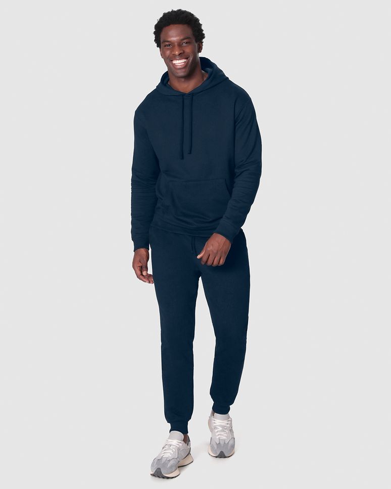 Conjunto Masculino Blusão Com Capuz  Em Moletom Flanelado