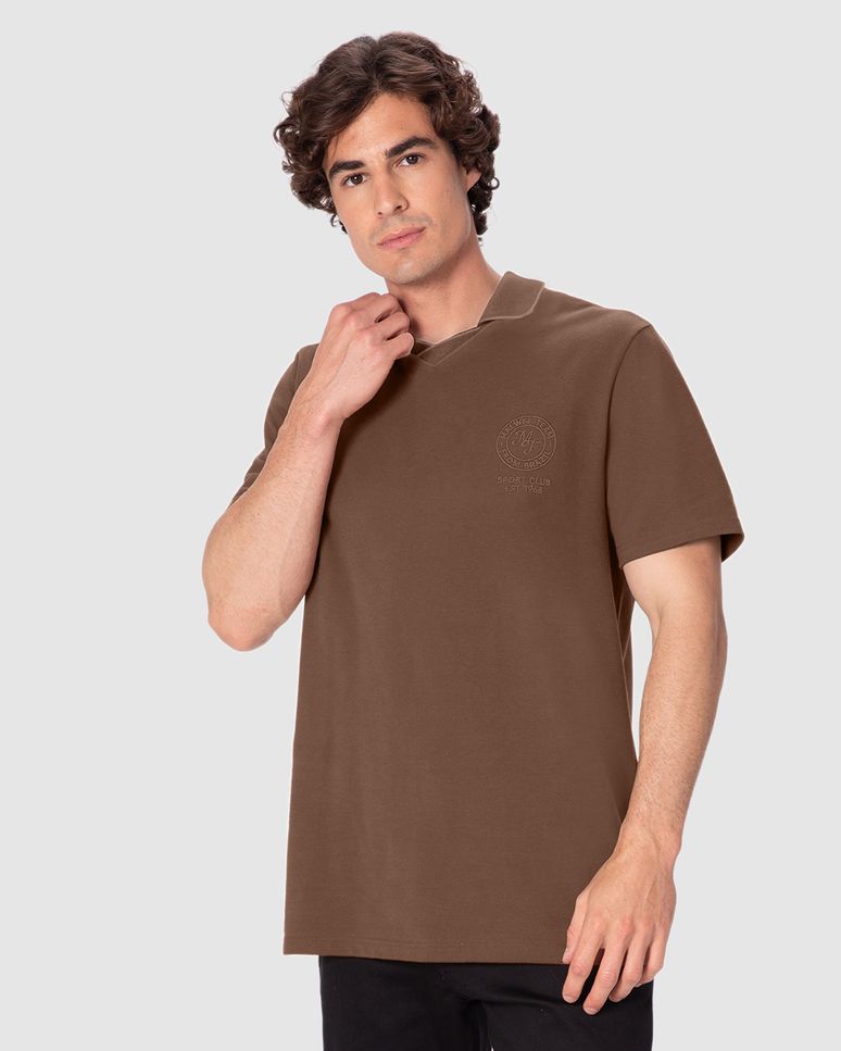Camisa Polo Masculina Bordado Sport Club Em Piquet Premium