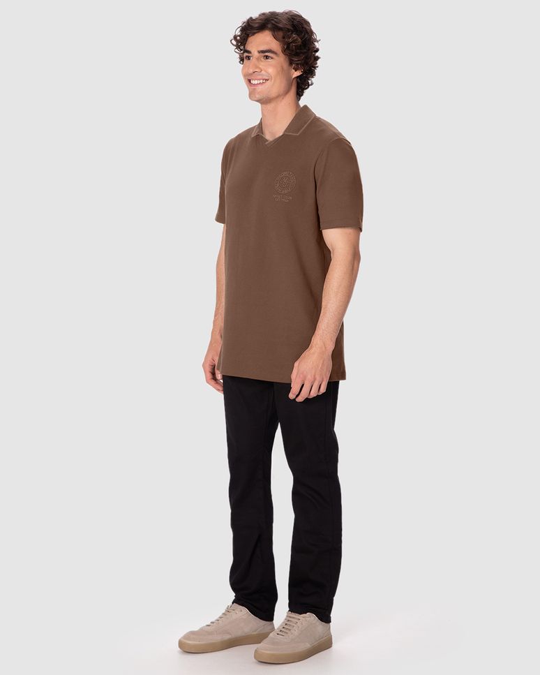 Camisa Polo Masculina Bordado Sport Club Em Piquet Premium