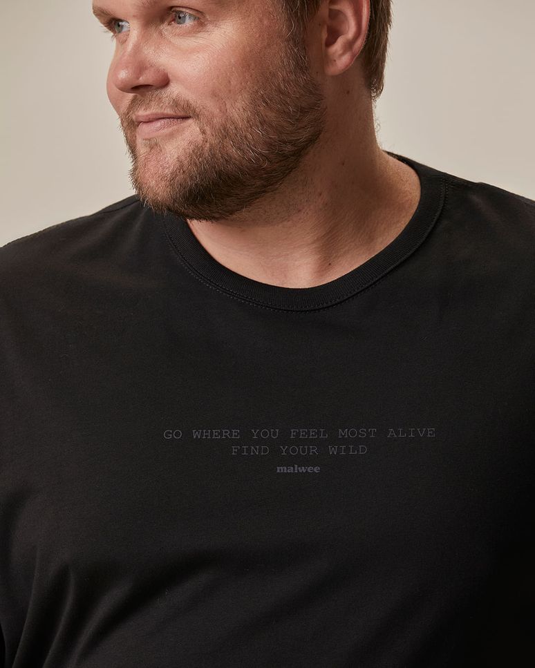 Camiseta Masculina Plus Size Manga Curta Estampa Frente E Costas Em Algodão