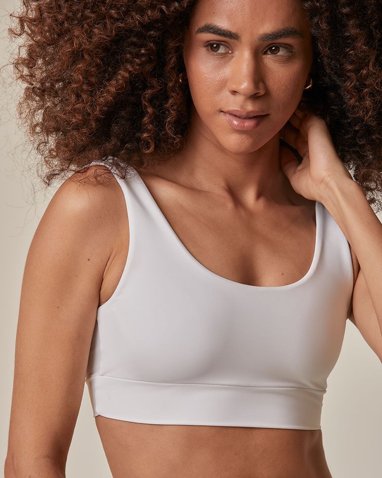 Top Esportivo Decote U Alça Média Em Malha Dry E Proteção UV50+ Malwee Active