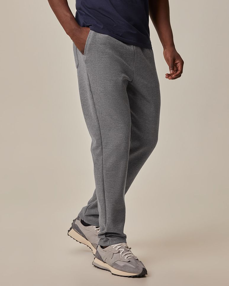 Calça Básica Masculina Bolso Faca Em Moletom Flanelado