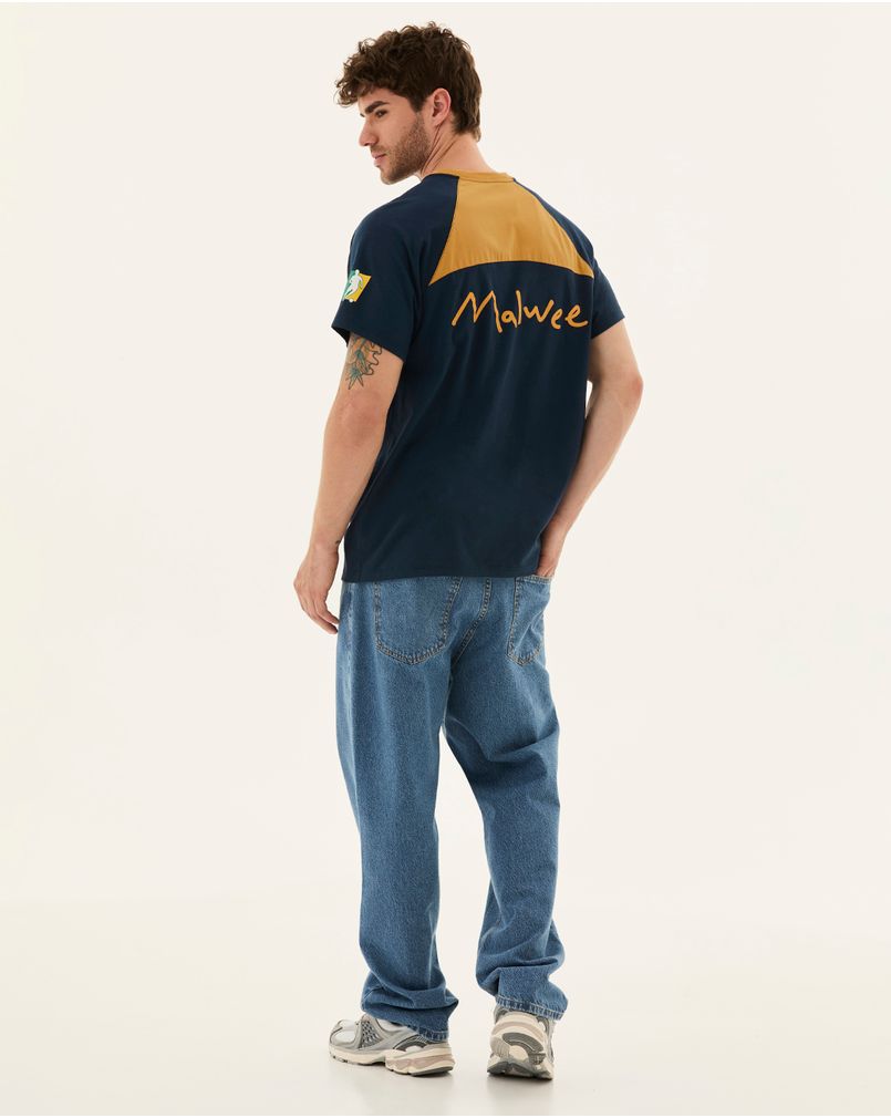 Camiseta Masculina Retrô Sport Futsal Original Malwee Azul - Malwee