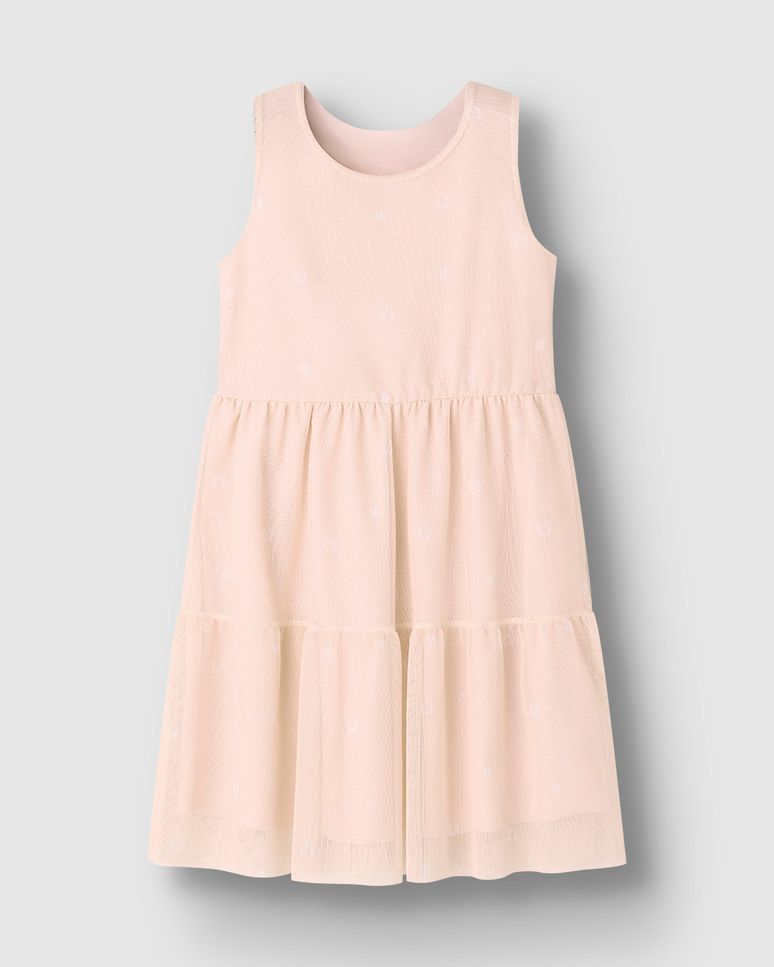 Vestido Menina Marias Decote Redondo Tule Stretch - Carinhoso