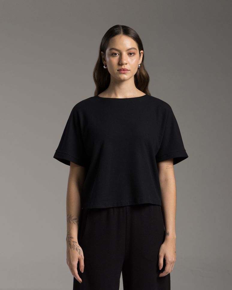 Blusa Tech Cropped Waffle Anti Odor Feminina